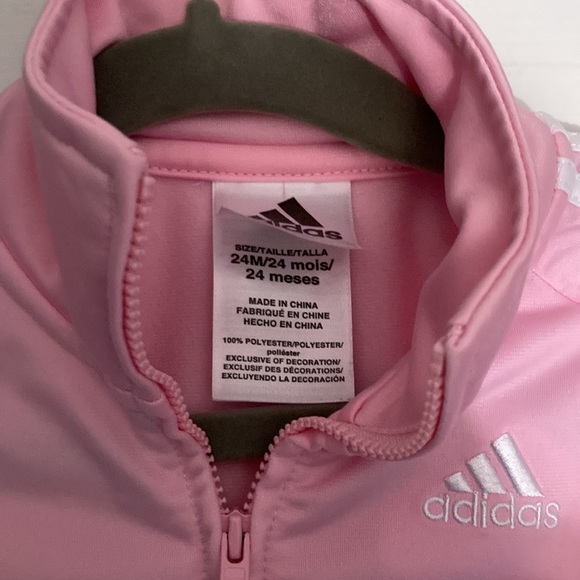 Adidas 24M pink track zipup, excellent condition - Picture 3 of 3